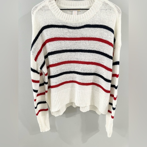 C&C California Long Sleeve Relaxed Fit Striped Sweater Size Medium - Picture 4 of 6